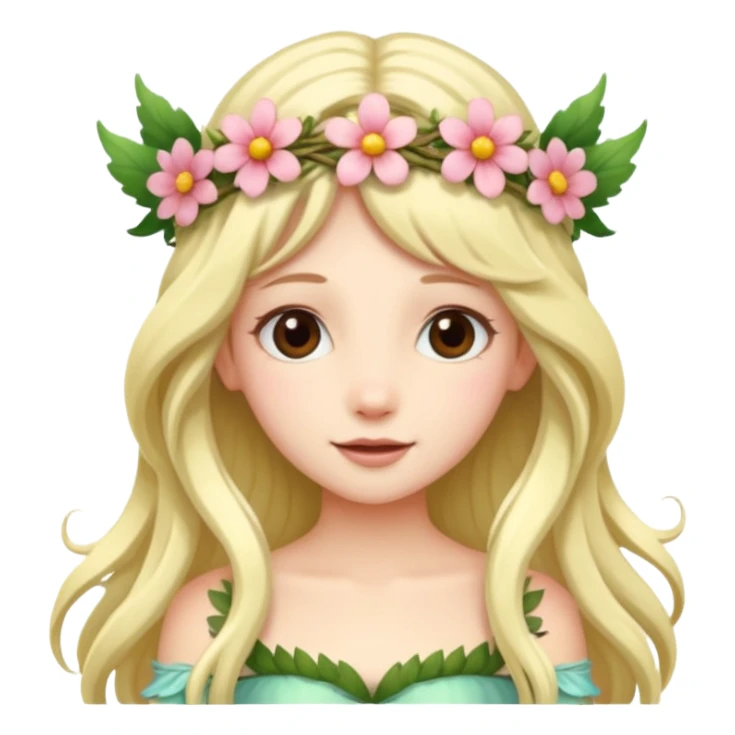 Fairy with Flower Crown sticker