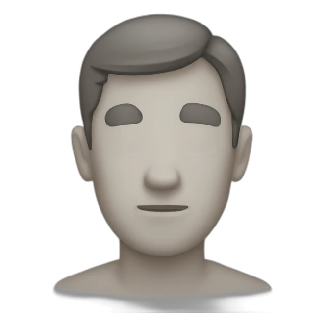 man with head on his head sticker