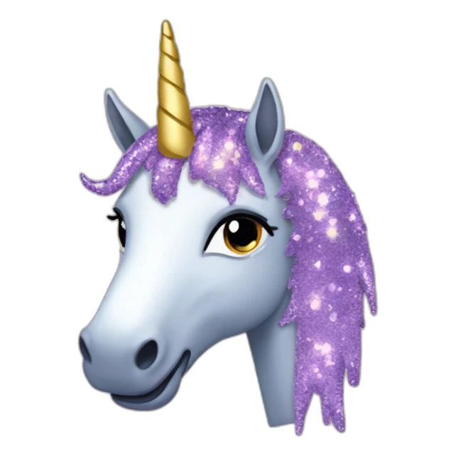 Licorne a Paillettes sticker