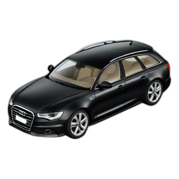Black car audi a6c6 avant sticker