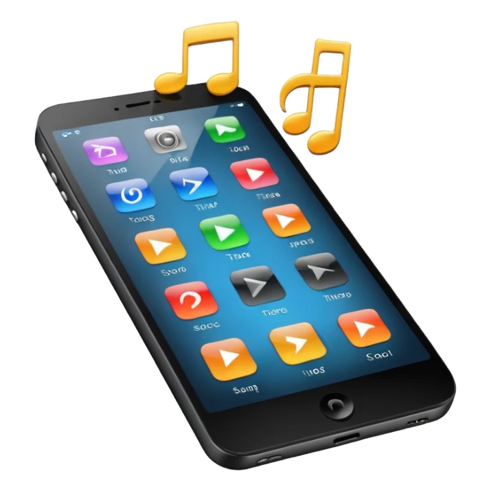 Streaming song on phone sticker