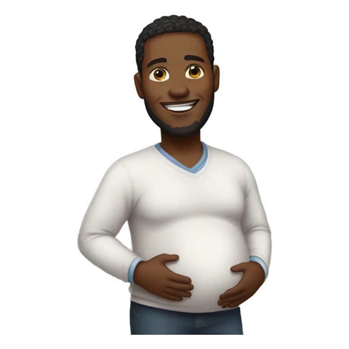 pregnant black man  sticker
