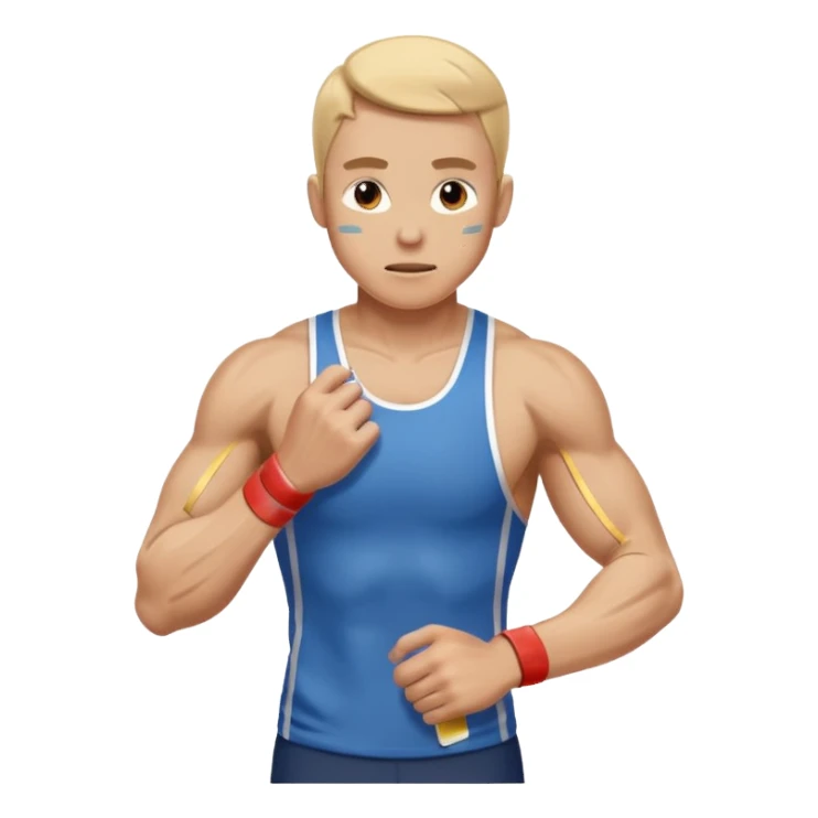 runner finishing a race going through finish tape sticker