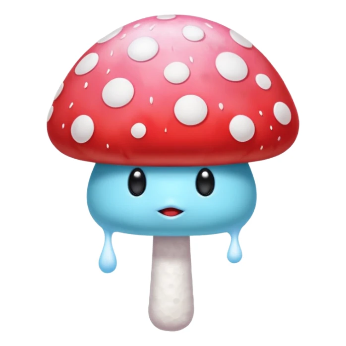 mushroom fly agaric with cotton candy multicolored sticker