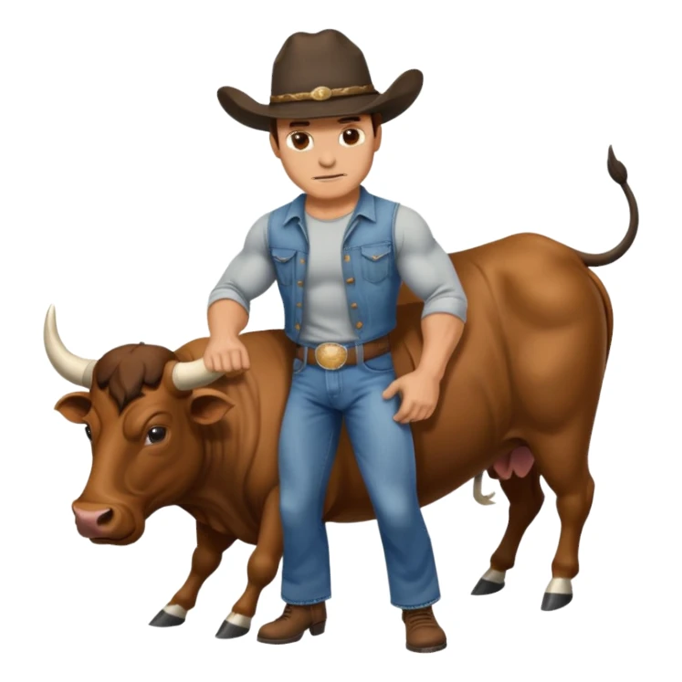 Vaqueiro derrubado o boi sticker