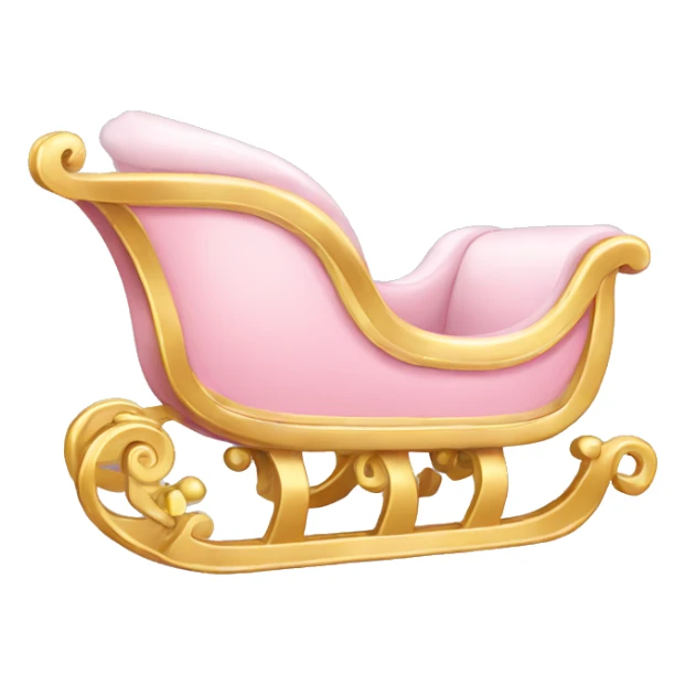 light pink sleigh sticker
