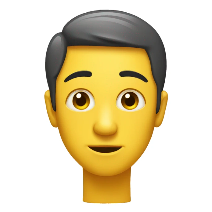 yellow side eye emoji with straight face sticker