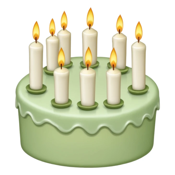 Sage green birthday sticker
