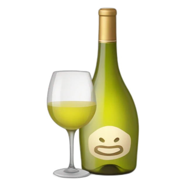 bouteille forme alsacienne de vin blanc sticker