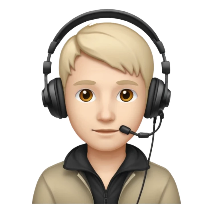 streamer wearing headphones sticker