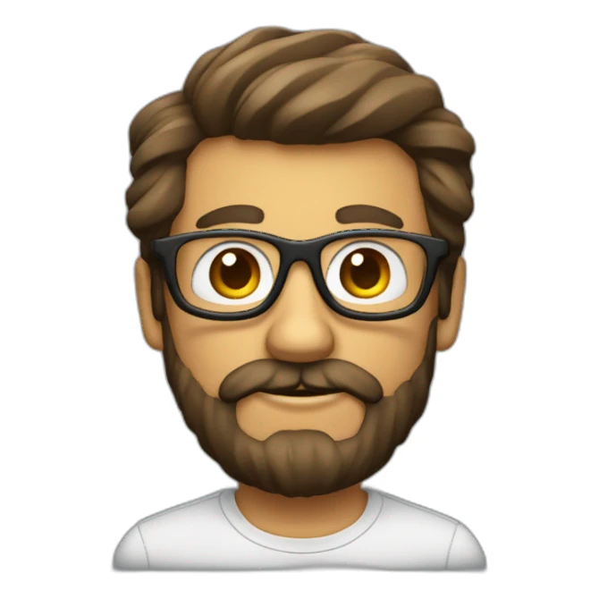 Hombre con barbas y gafas sticker