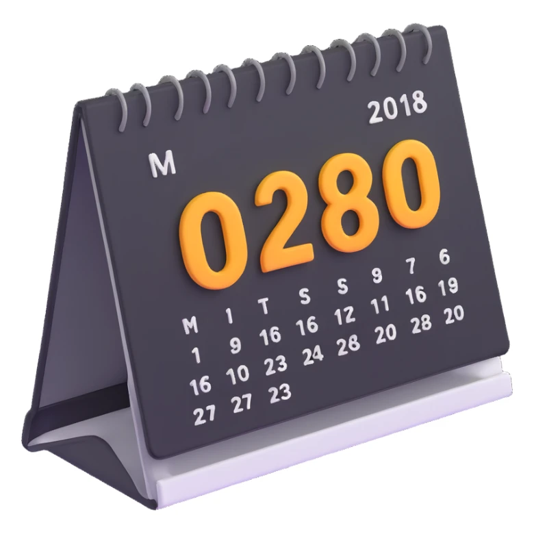 desk calendar sticker