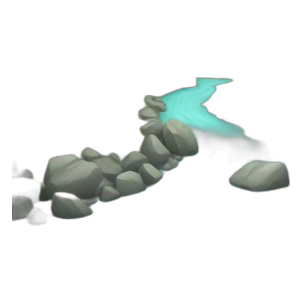 mountainous river sticker