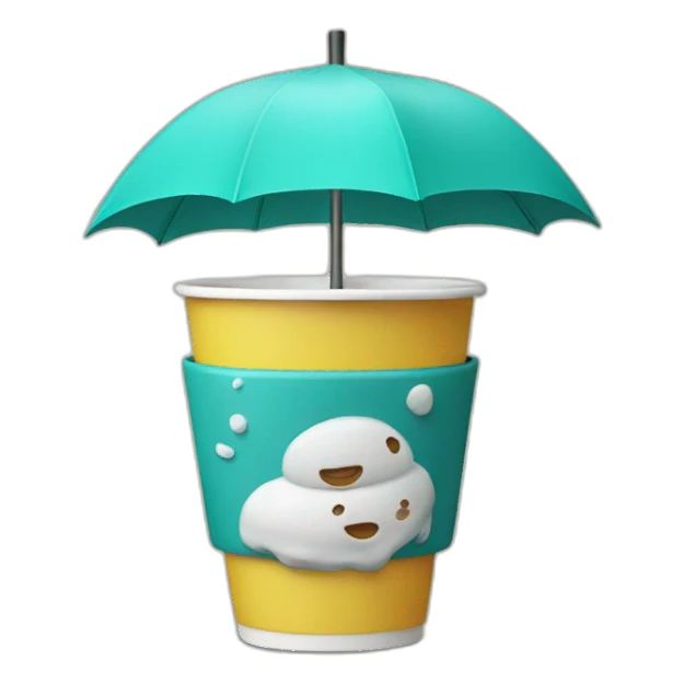 Cup with an umbrella  sticker