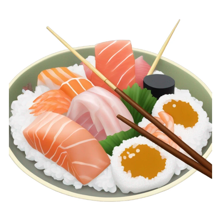 Kaisendon, with chopstick sticker