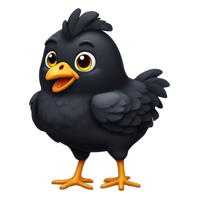 Very cute Black chicken  sticker