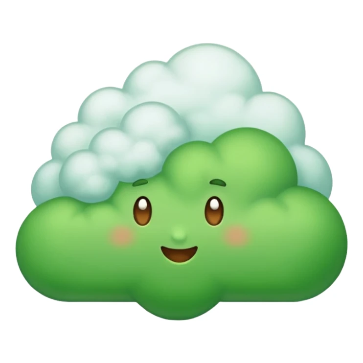 A brain farting green cloud  sticker