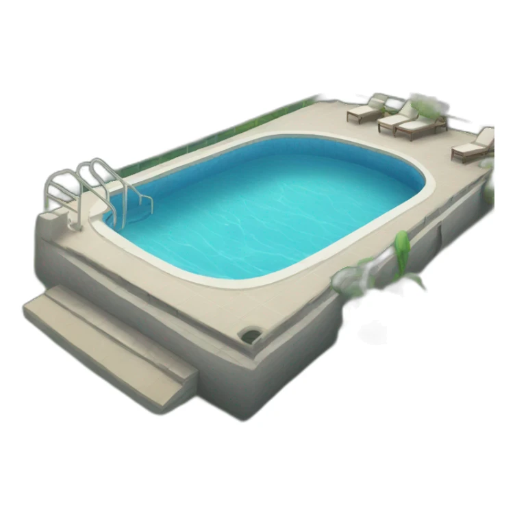 Piscine dans un deseret sticker