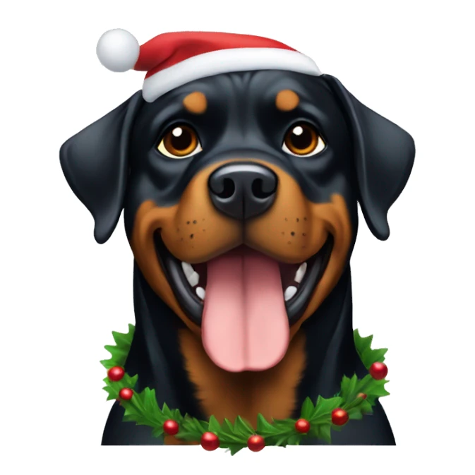 Christmas Rottweiler  sticker