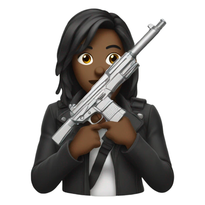 Baddie with a gun sticker