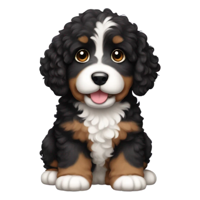 Bernidoodle puppy sticker