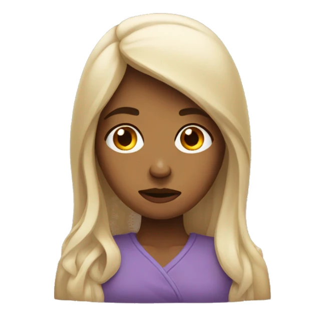 una mujer con cara triste sticker