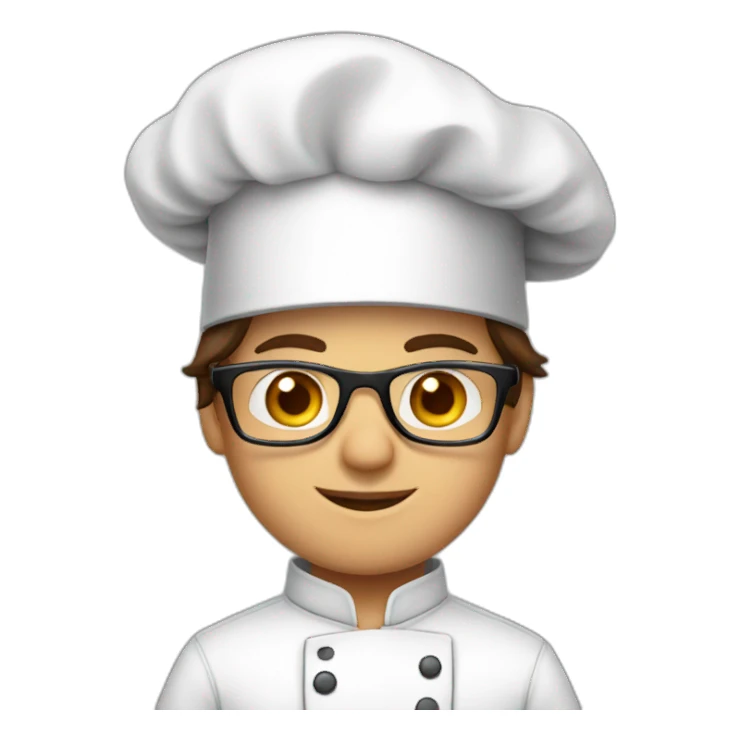 chef-young-glasses-hat-brownhair sticker