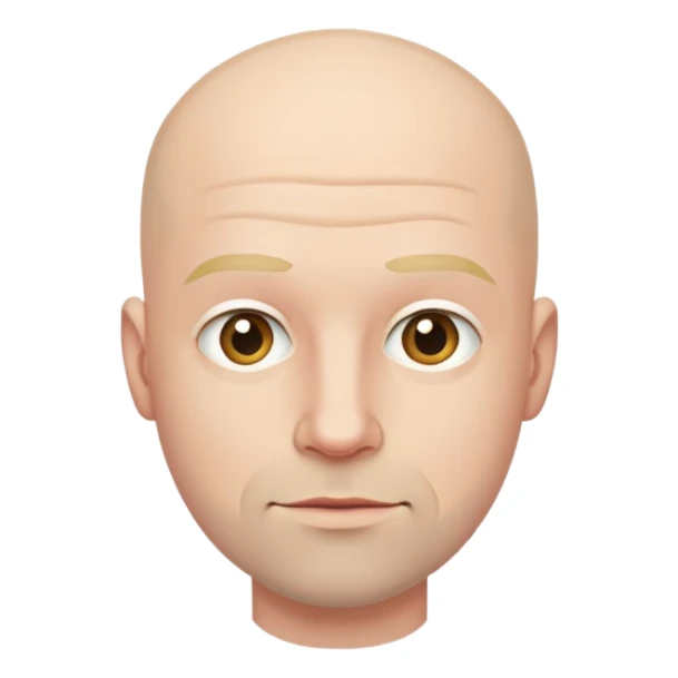 bald white guy sticker