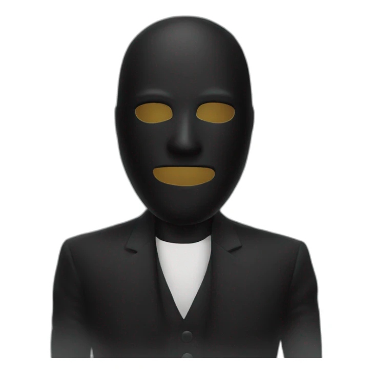 black mask, no eyeholes sticker