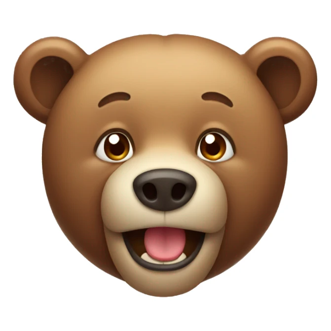 Bear drooling  sticker