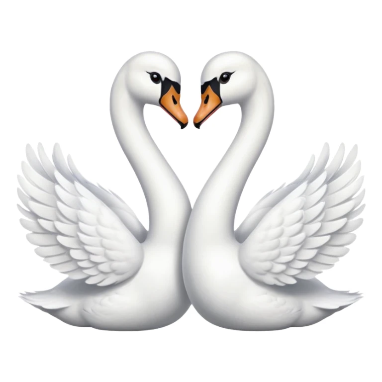 Two swan in love gracefully sticker