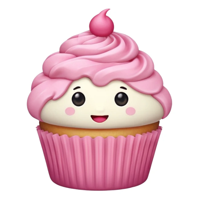 cute cupcake with pink frosting sticker