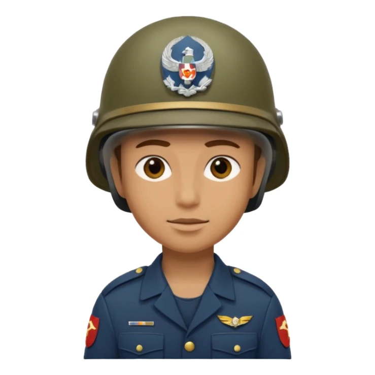 soldier with helmet  sticker