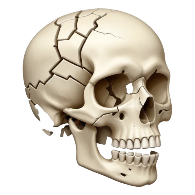 Mind blown skull sticker