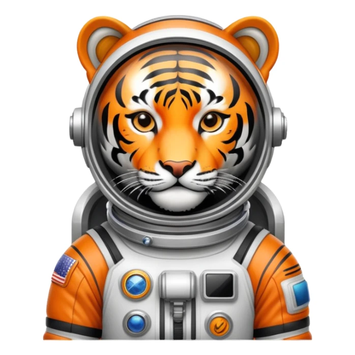 tiger in space suit sticker