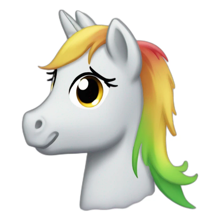 Poney arc en ciel sticker