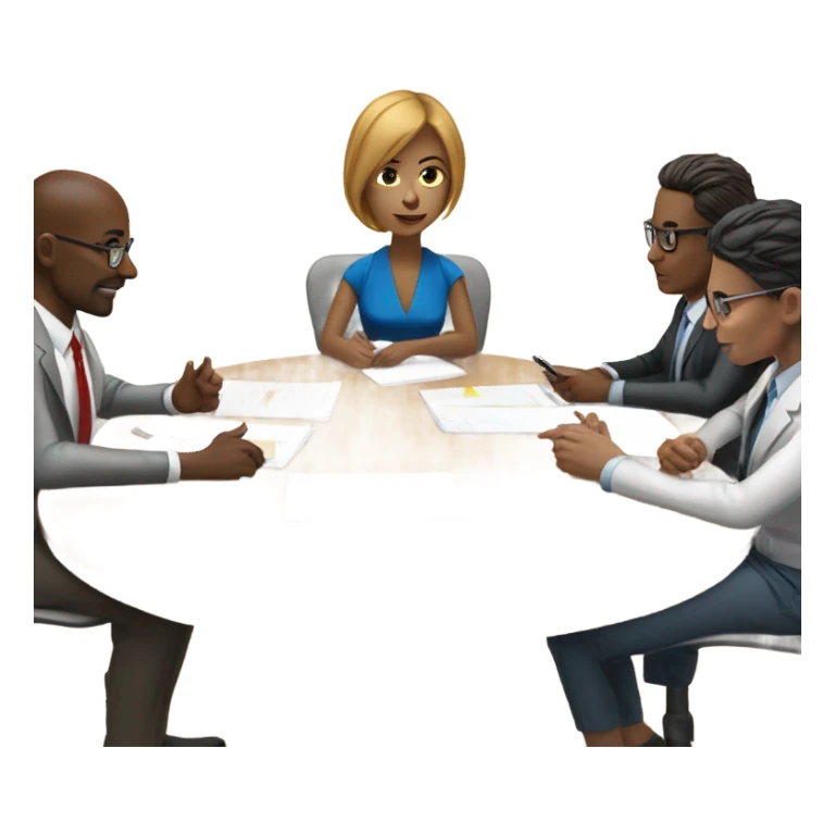 group discussion in a modern office sticker