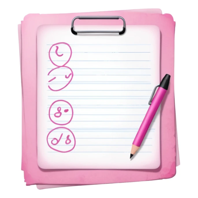 exam paper pink themed  sticker