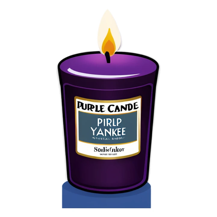 Purple Yankee candle  sticker