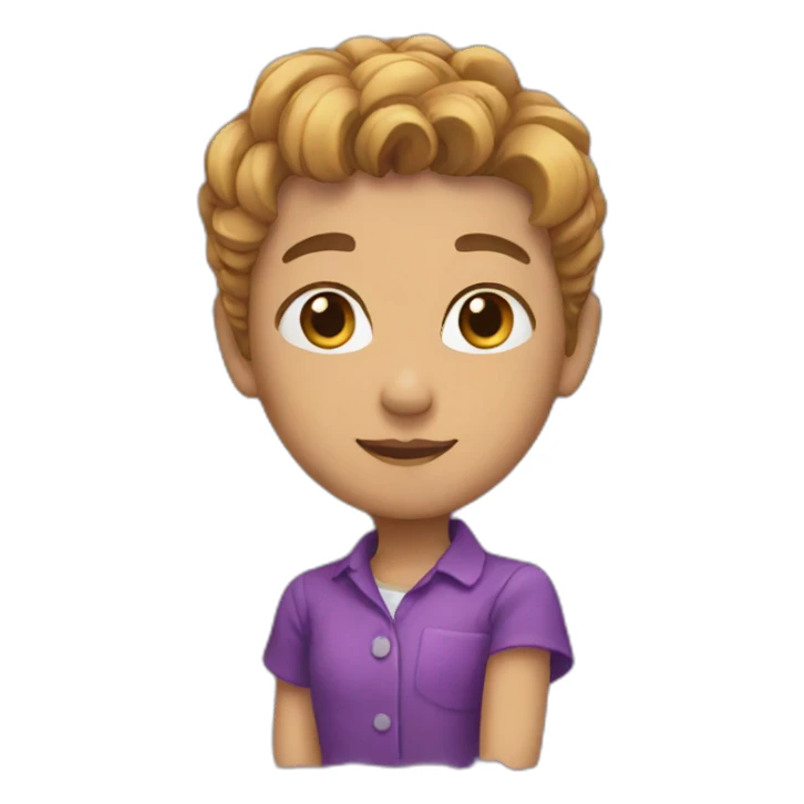 🥹 with 💜 sticker