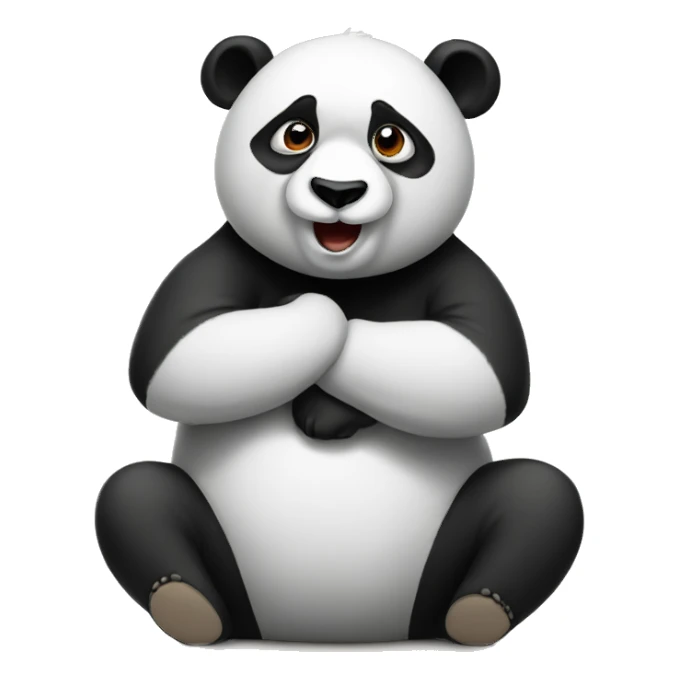 Panda doing squats sticker