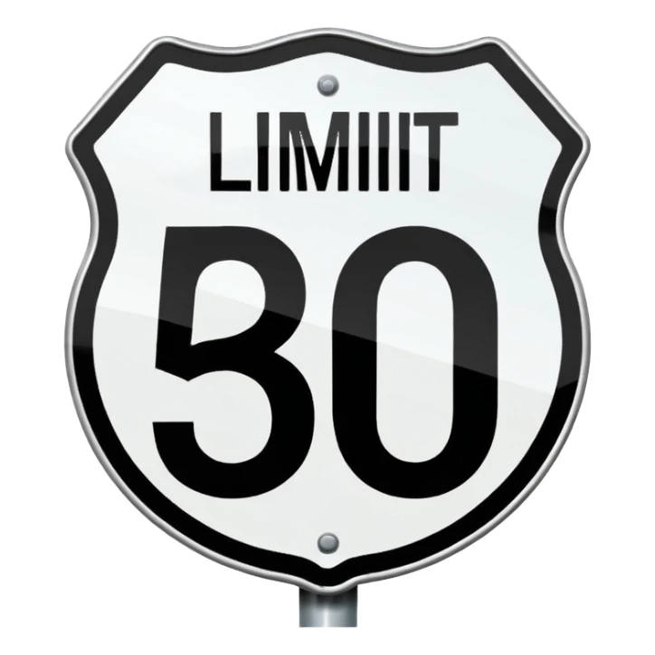 50 speed limit sticker