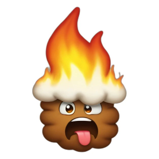 poop on fire intensified sticker