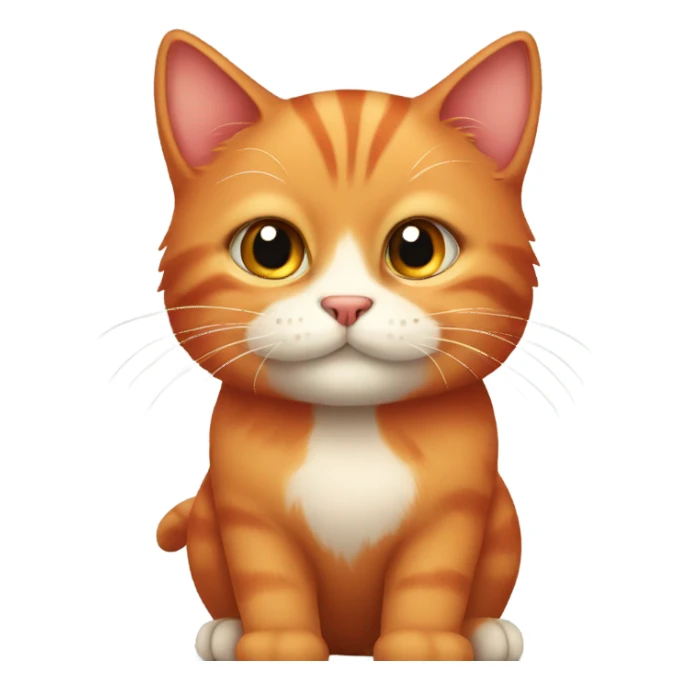 cute red cat looking  sticker