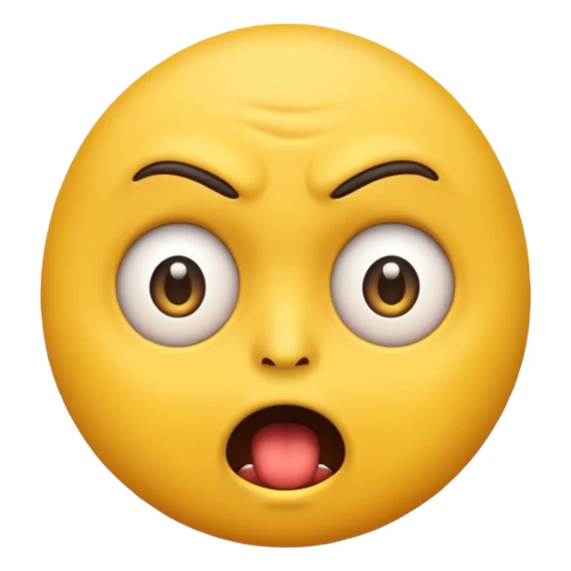 scared ugly emoji face sticker