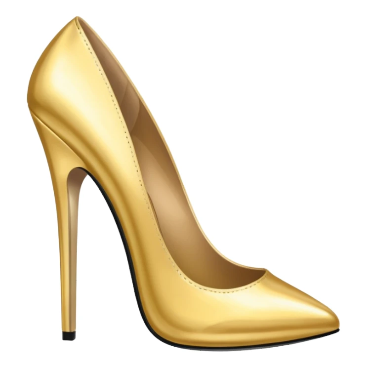 Gold party heels sticker