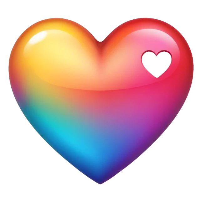   Coeur multicolore  sticker