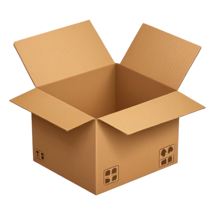 opened carton box icon  sticker
