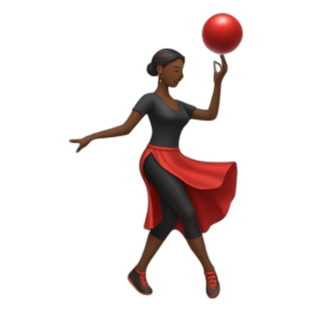 Woman dancing a diabolo sticker