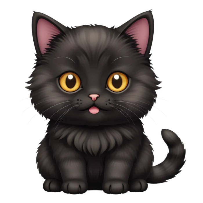 Black munchkin cat sticker